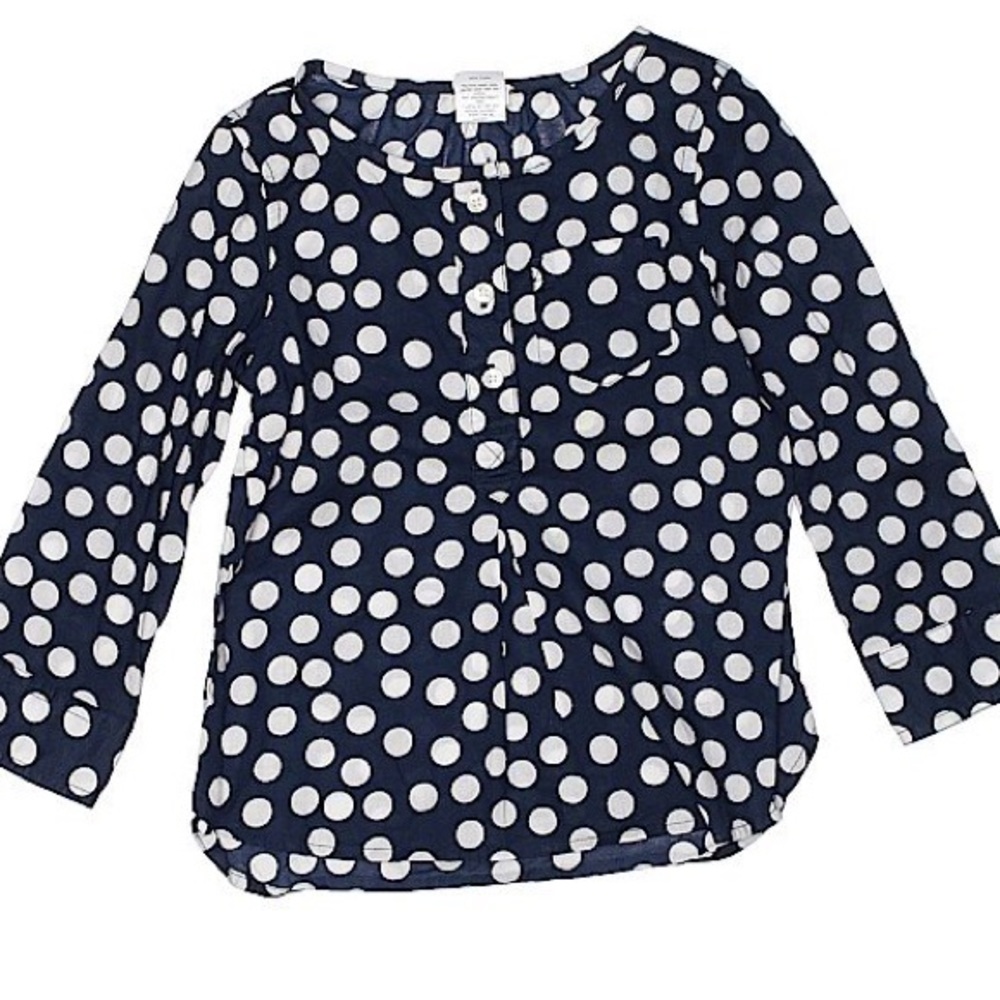 Crewcuts long-sleeved polka dot blouse